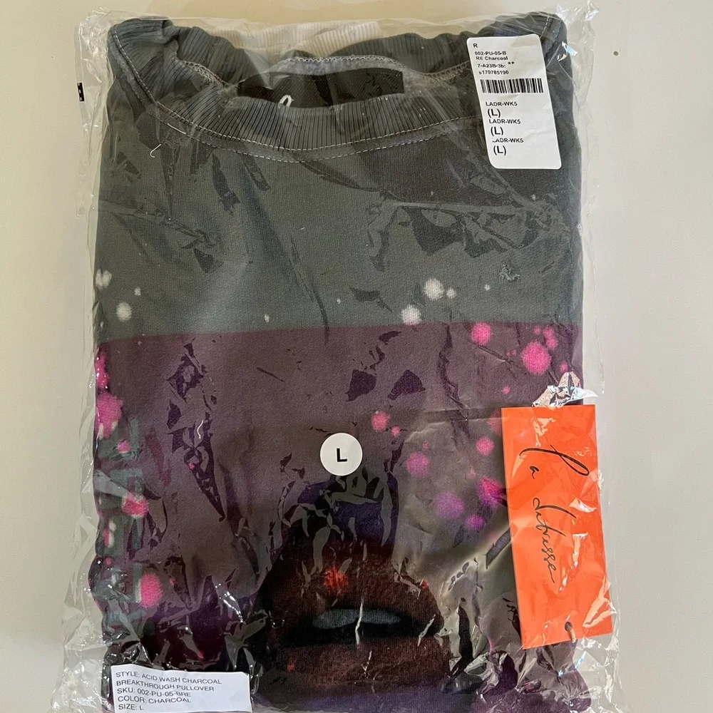 Acid Wash Charcoal Break Through Pullover in Charcoal
La Detresse - Picture 2 of 5